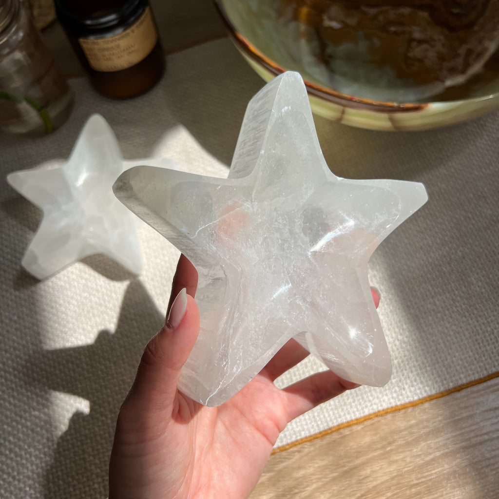 Selenite Star Bowl