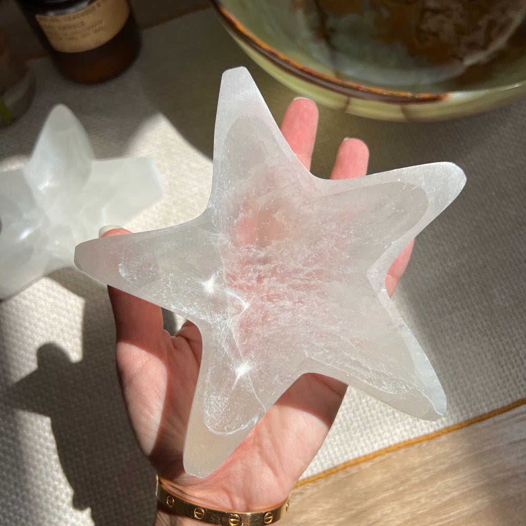 Selenite Star Bowl