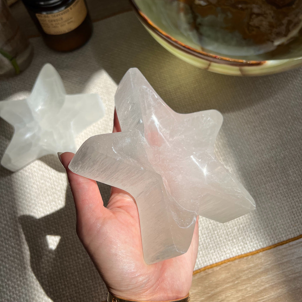 Selenite Star Bowl