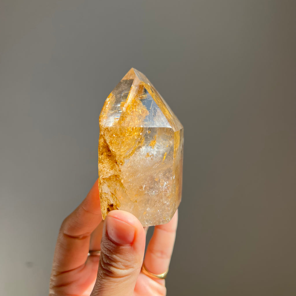 Golden Glow Rutilated Quartz Point