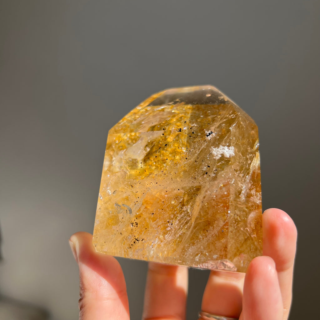 Golden Glow Rutilated Quartz Point