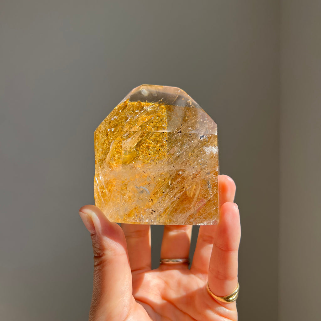 Golden Glow Rutilated Quartz Point