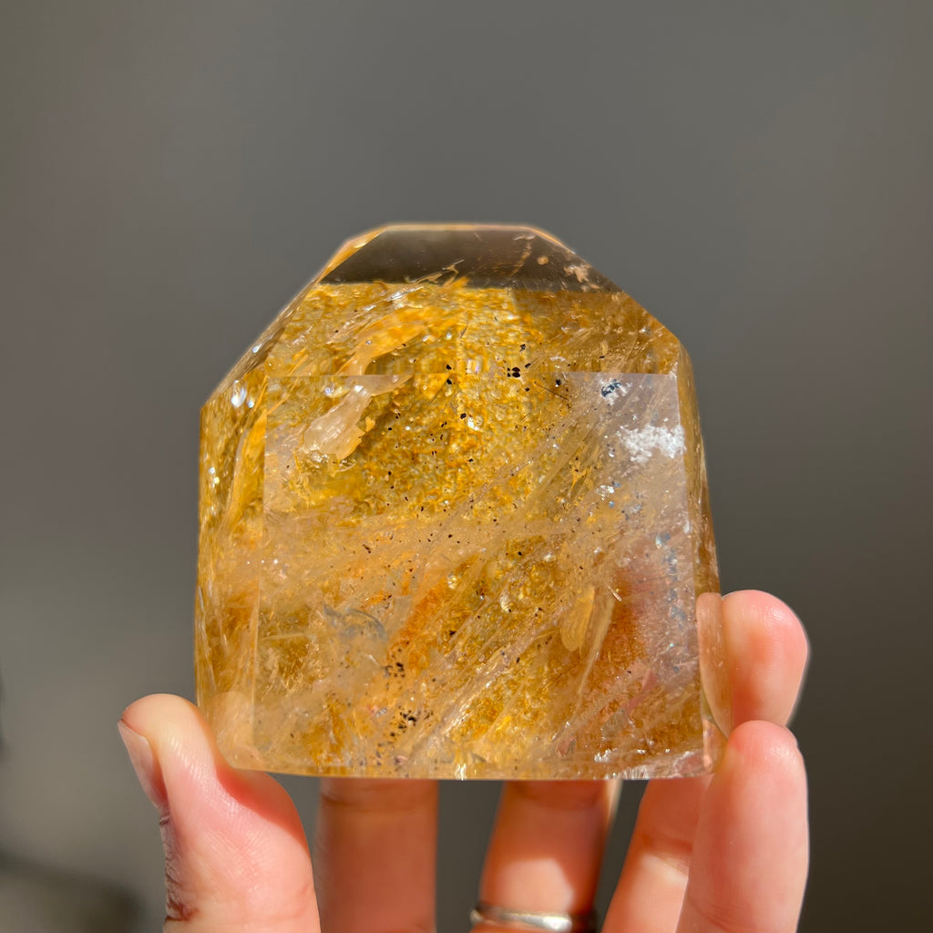 Golden Glow Rutilated Quartz Point