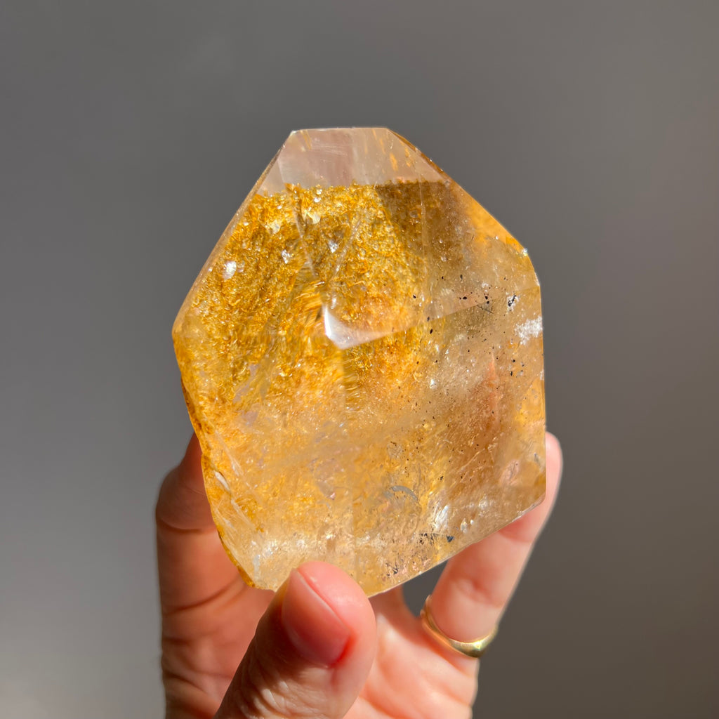 Golden Glow Rutilated Quartz Point