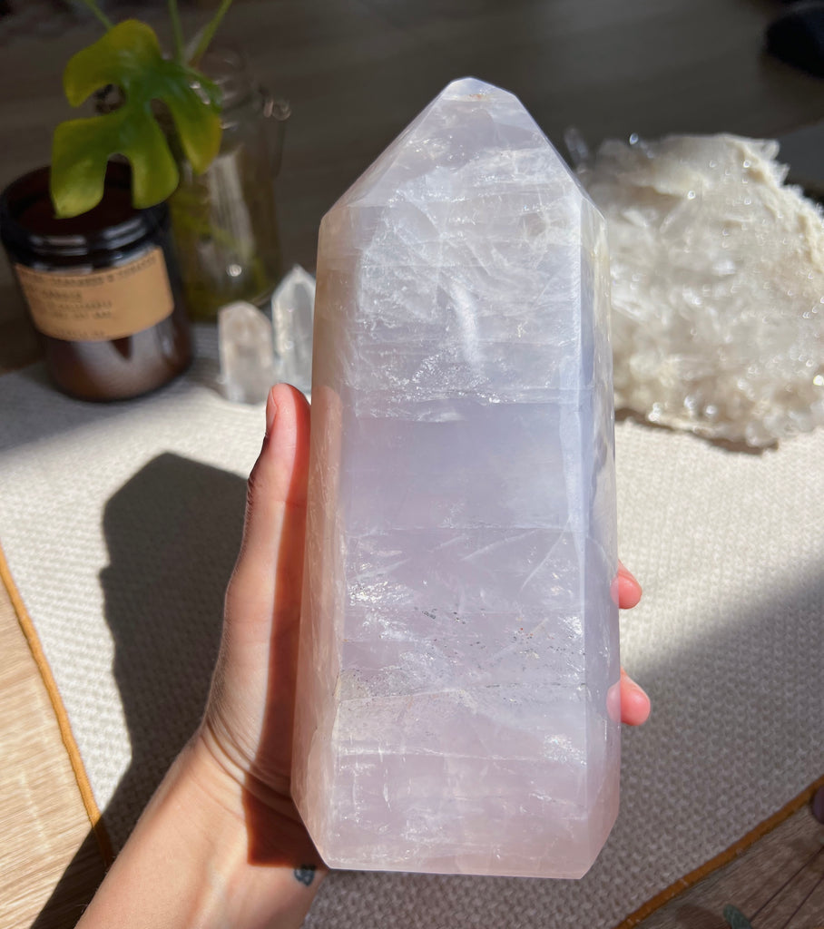 Ombré Blue Rose Quartz Tower