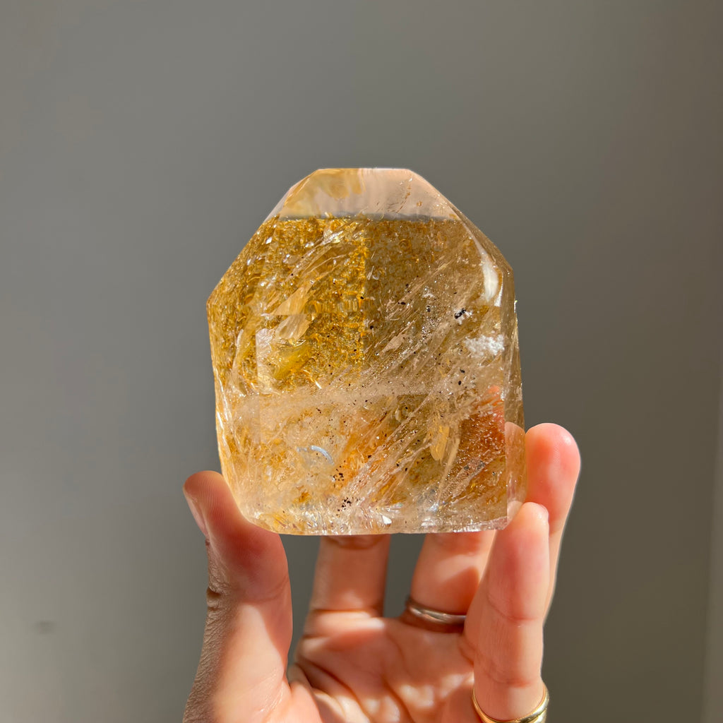 Golden Glow Rutilated Quartz Point