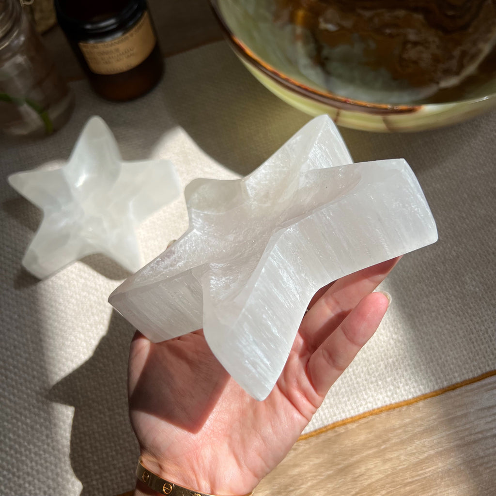 Selenite Star Bowl