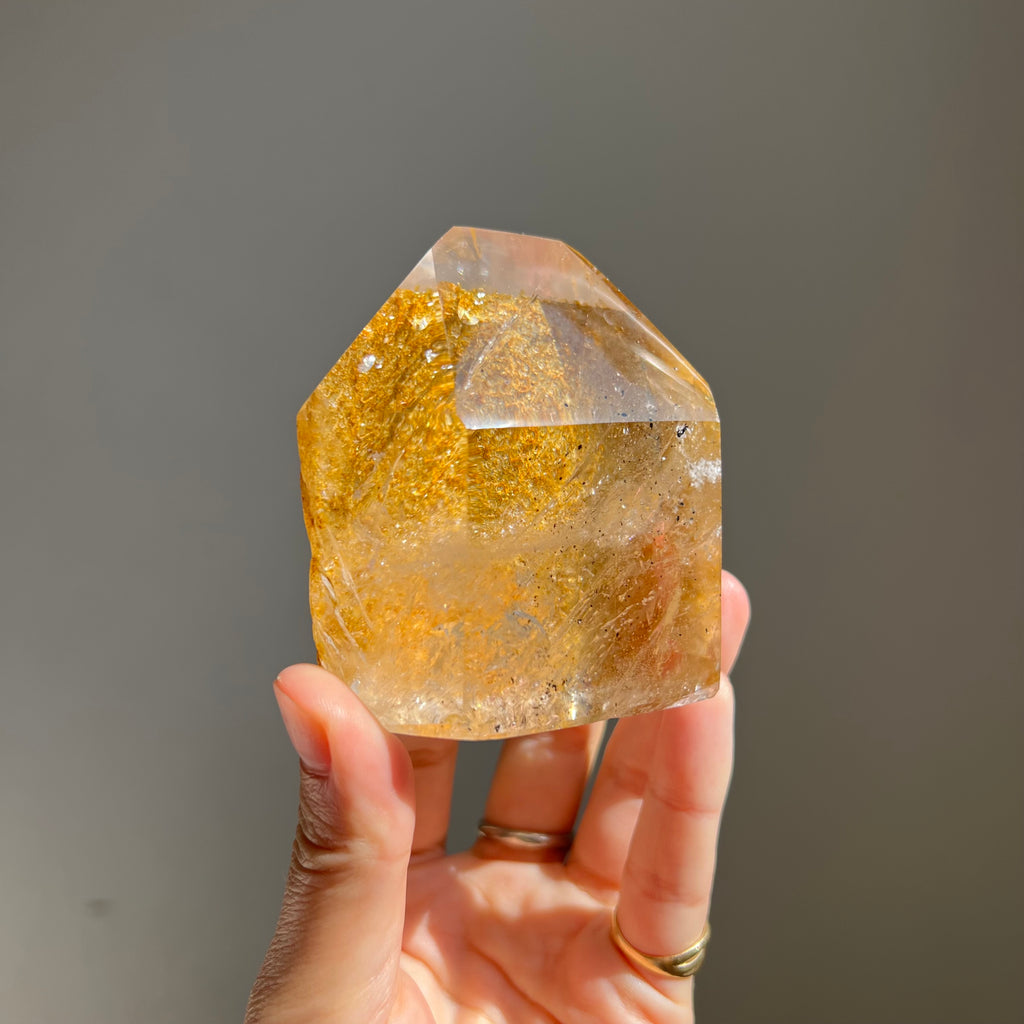 Golden Glow Rutilated Quartz Point