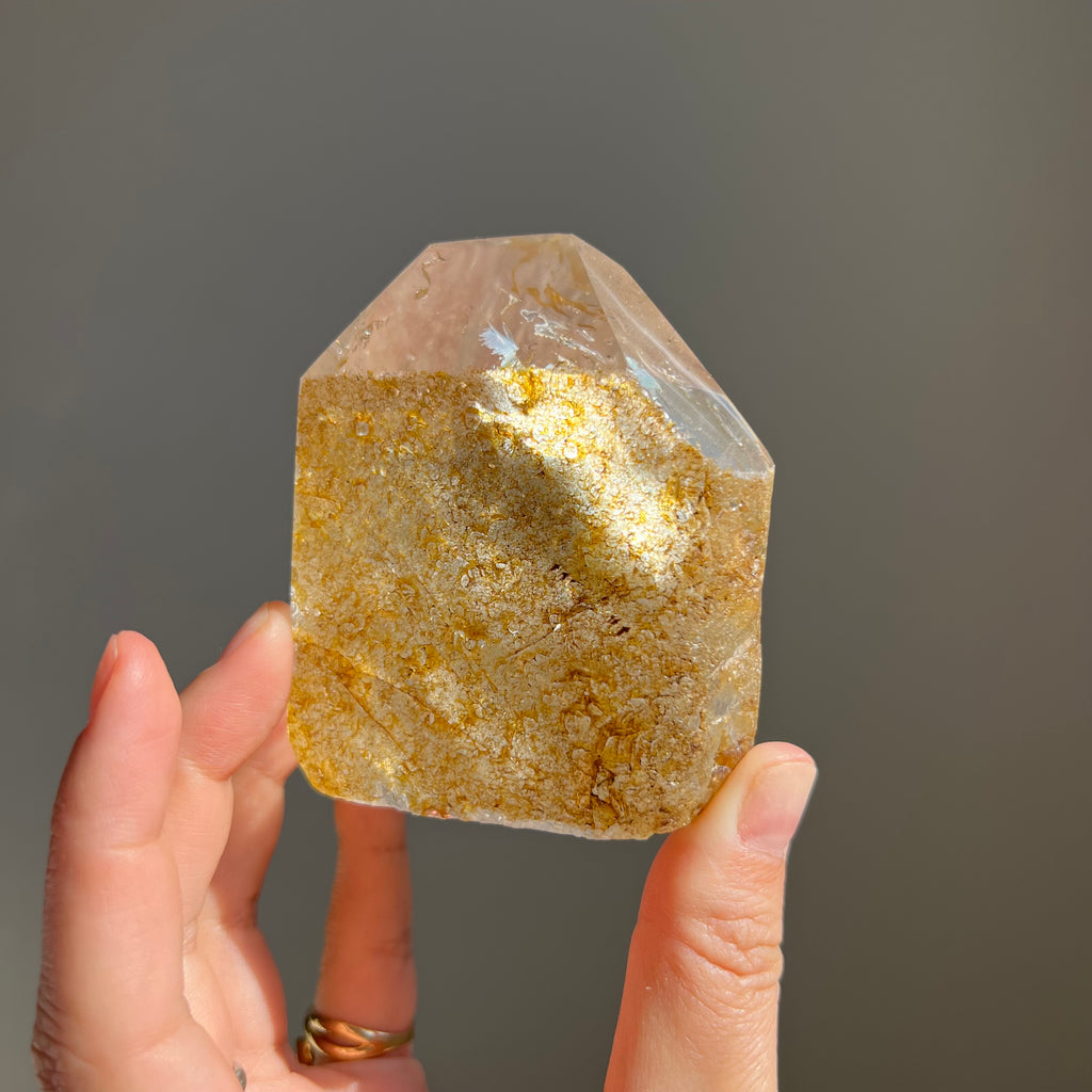 Golden Glow Rutilated Quartz Point