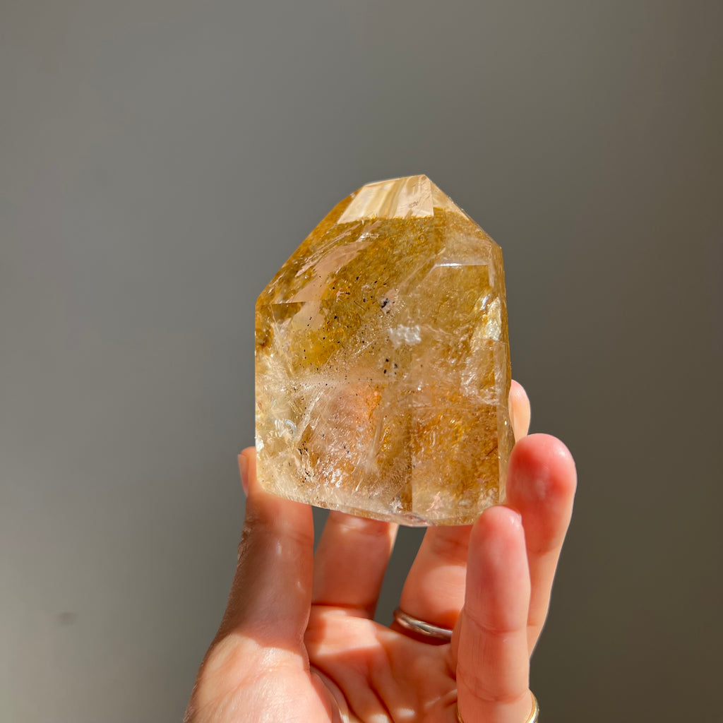 Golden Glow Rutilated Quartz Point