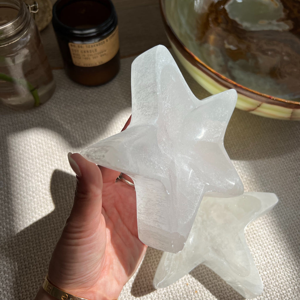 Selenite Star Bowl