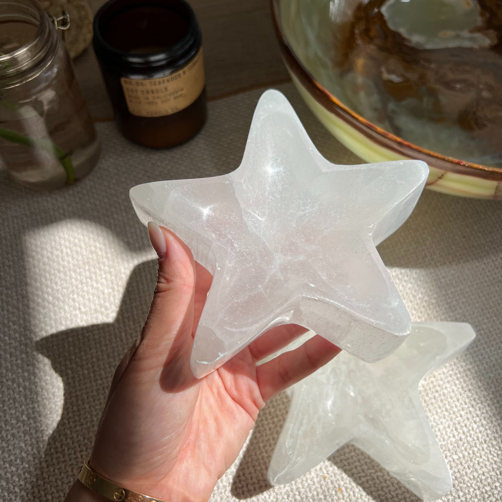 Selenite Star Bowl