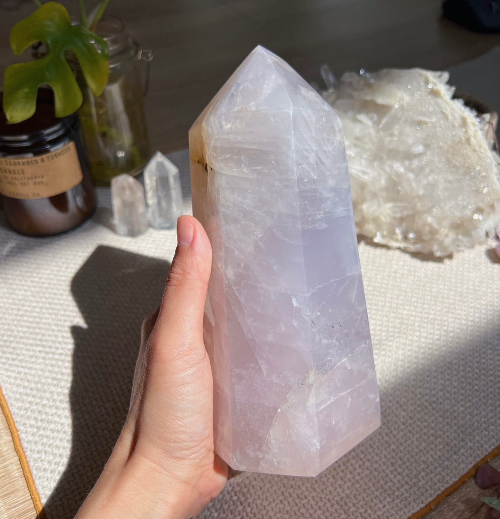 Ombré Blue Rose Quartz Tower