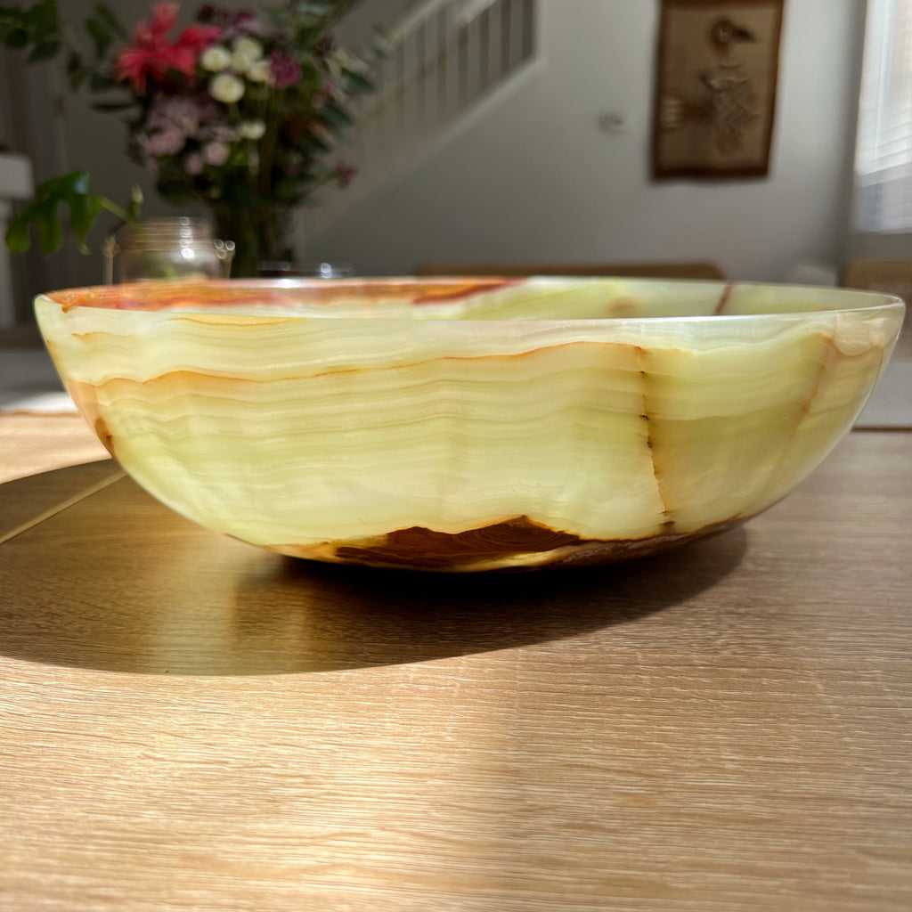 Gorgeous 12” Green Onyx Bowl