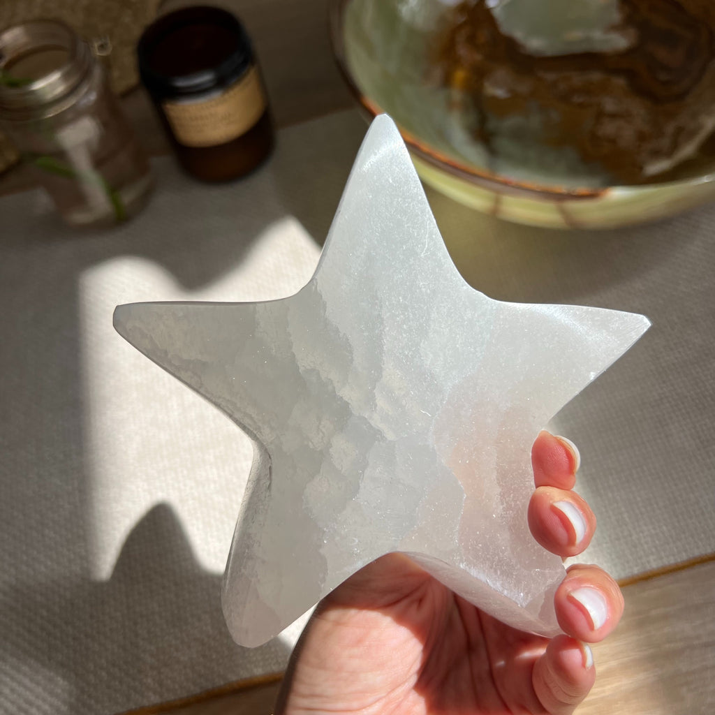 Selenite Star Bowl