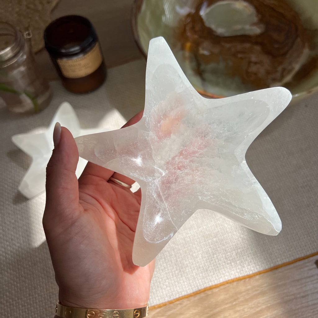 Selenite Star Bowl