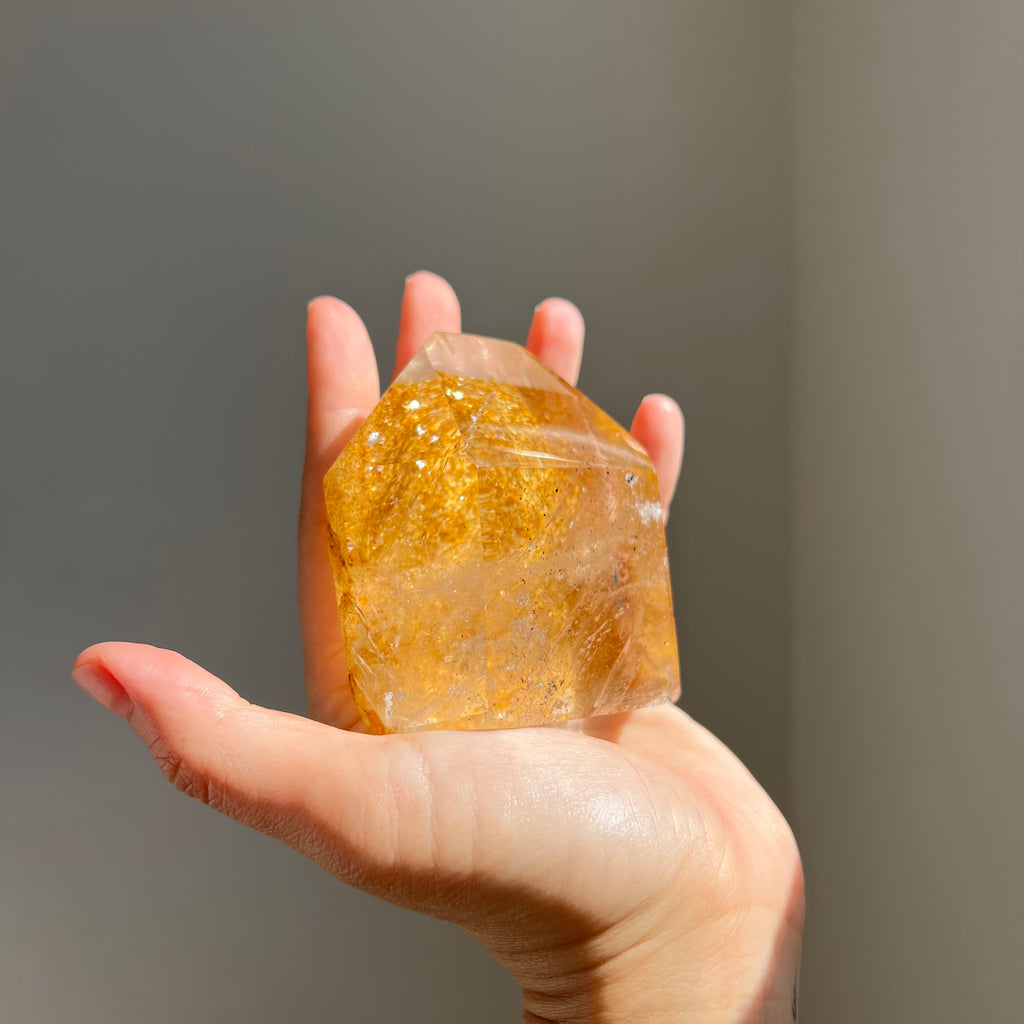 Golden Glow Rutilated Quartz Point