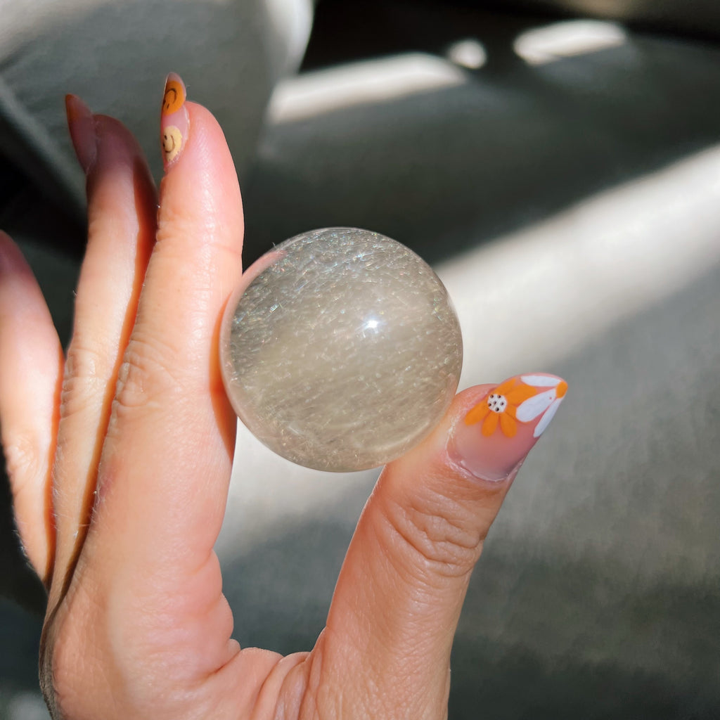 Sparkling Rutilated Quartz Sphere