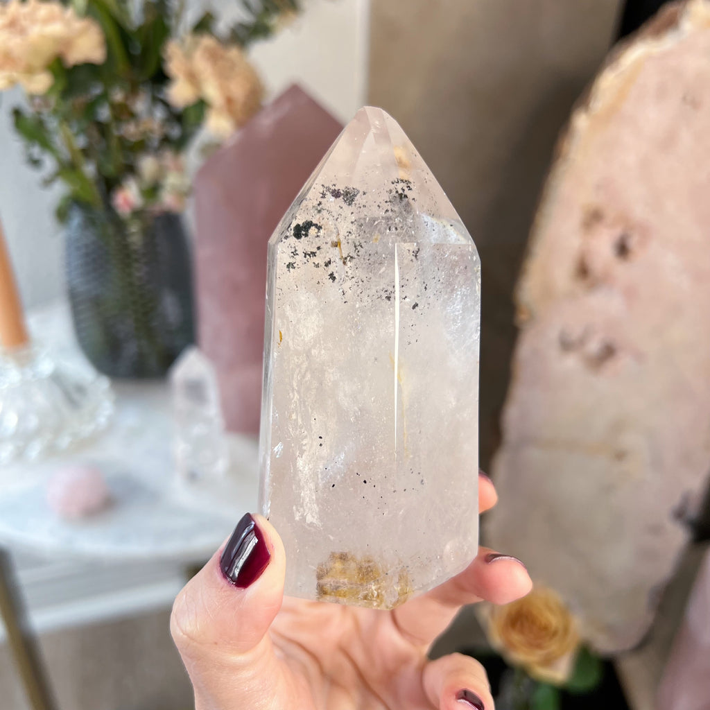 Moss included Clear Quartz from Madagascar